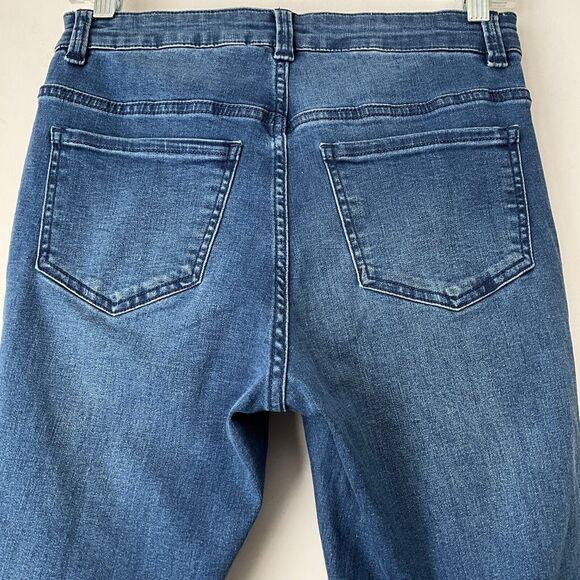 Universal Standard Jeans 4 True Blue Zipper Hem Seine Skinny 27” - Picture 7 of 10